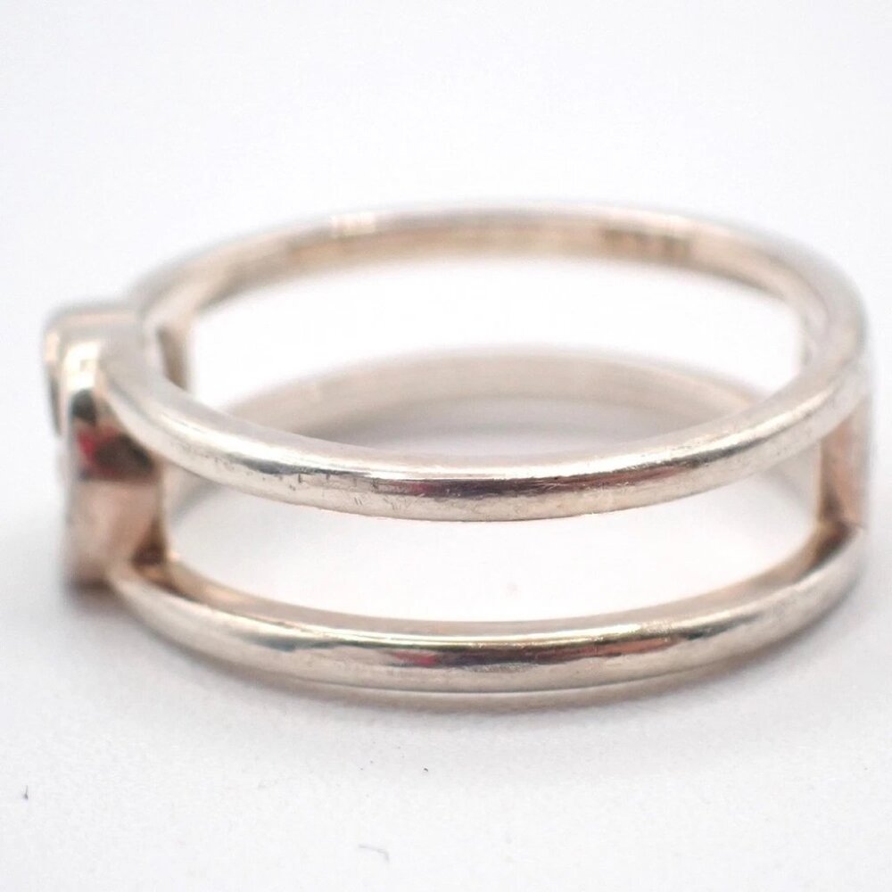 GUCCI Interlocking G Ring Silver 925 Size JP 11 US 6 Italy Accessory 07CA583 - Picture 5 of 10
